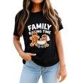 thumbnail image 2 of Christmas Family Baking Time Gingerbread Man and Carriage Print Black Graphic T-Shirt ,Tops Tee for Men Women, 2 of 4