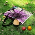 thumbnail image 5 of Purple Flowers Outdoor Picnic Blanket, Foldable Waterproof Beach Mat, Portable Beach Blanket for Beach Camping, Hiking, Family Concerts, 5 of 7
