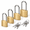 4, variant on 2 Solid Brass Keyed Padlocks with 3 Keys Each, 2.6 Inch Wide for Outdoor Shed Gate