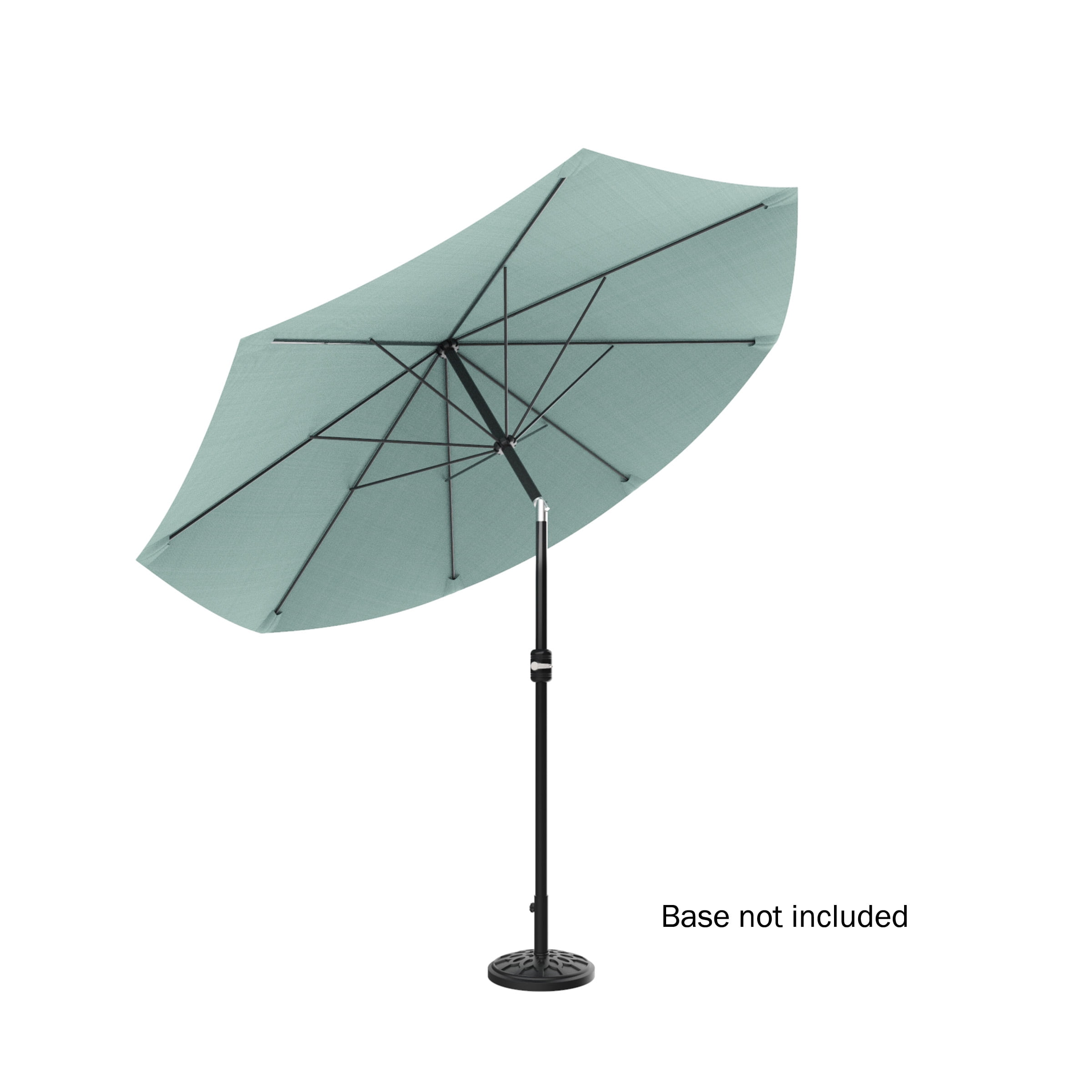Pure Garden 10FT Patio Umbrella - Auto Tilt and Vented Canopy (Dusty Green)