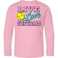 thumbnail image 3 of Inktastic Live Love and Softball Long Sleeve Youth T-Shirt, 3 of 5