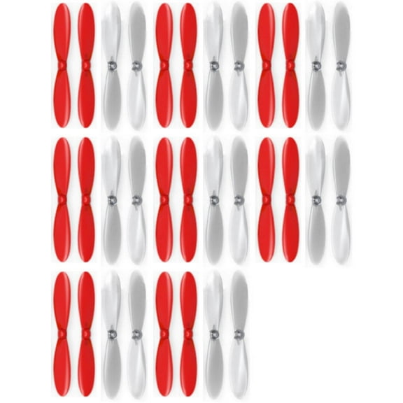 HobbyFlip Red Clear Propeller Blades Props Propellers Transparent Compatible with Cheerson CX-30w 8 Pack