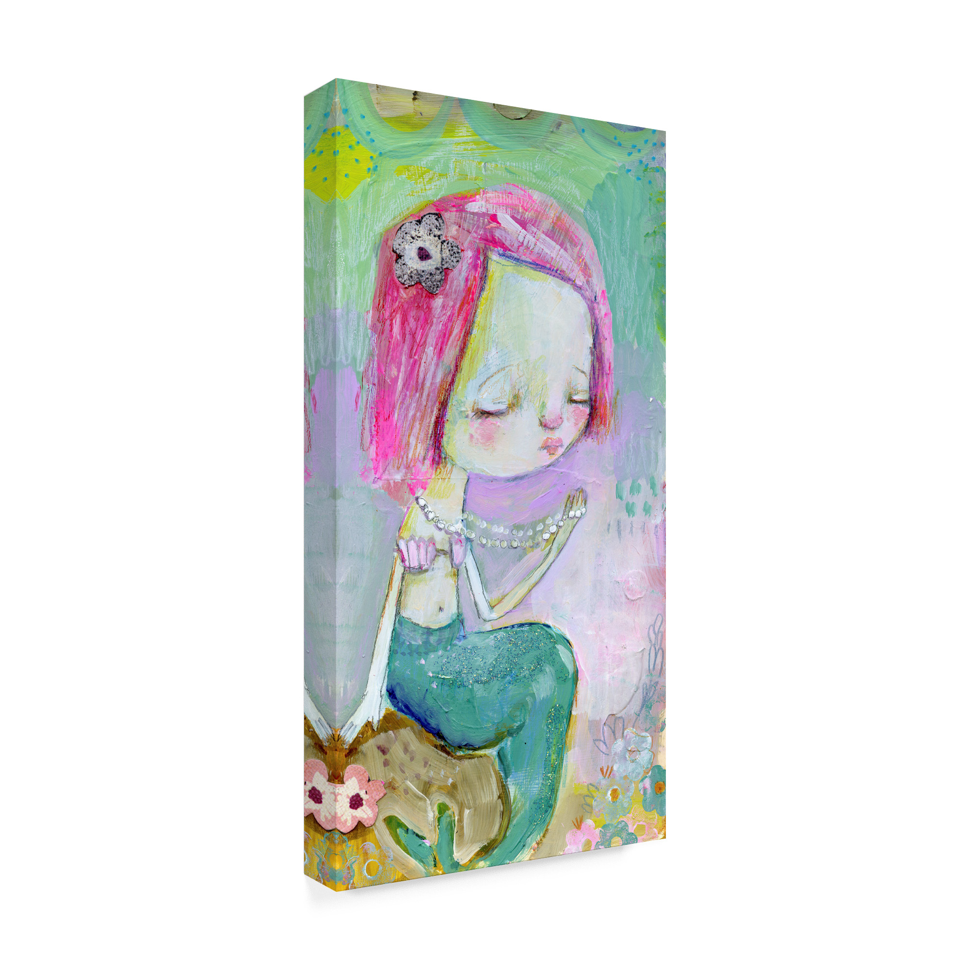 Trademark Fine Art 'Pearl Mermaid' Canvas Art by Mindy Lacefield