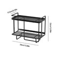 thumbnail image 3 of Hovmgk Toilet Tank Rack, Multifunctional Bathroom Storage Shelf, Iron Construction with Multiple Storage Areas, Easy Installation & Efficient Space-Saving Design for Toiletries, Black & White, 3 of 6