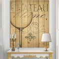 thumbnail image 2 of Designart 'Chateau White Wine French II' Food and Beverage Print on Natural Pine Wood, 2 of 3