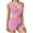 Pink, variant on Jalioing Women's Lounge Set 2 Piece Fuzzy Fleece Shorts Tank Tops Pajama Set Winter Comfy Sleepwear