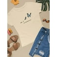 thumbnail image 3 of Free To Fly Butterfly T-Shirt Women -Image by Shutterstock, Female 3X-Large, 3 of 4