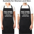 thumbnail image 5 of sidao 100% Cotton Funny Apron for Men Women Adjustable Bib Aprons with 2 Pockets Grill Kitchen Cooking BBQ One Size Fits All, 5 of 6
