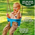 thumbnail image 3 of Acorn Adventures Toddler Swing Seat – Baby Bucket Swing for Outdoor Backyard & Porch, Adjustable Ropes, Easy Install, Weather-Resistant HDPE - Blue, 3 of 7