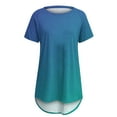 thumbnail image 4 of Birdeem Mode Femmes Mode T-Shirt Long à Manches Courtes Col Rond Imprimé Blouse Ample, 4 of 4
