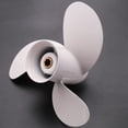 thumbnail image 5 of Boat Propeller 6G1-45943-00-El 8 1/2 X 7 1/2 For Outboard Engine 6-8Hp Aluminum Alloy 3 Blades R Rotation 7 Spline Tooths,1 x Propeller,white, 5 of 5