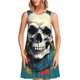 thumbnail image 1 of Balery Modern Hip-Hop Skull Vestidos de verano para mujer con estampado: vestido holgado sin mangas, vestido playero informal y cómodo para días calurosos., 1 of 7