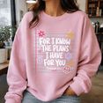 thumbnail image 4 of Christian Shirt, For I Know the Plans I Have for You Sweatshirt, Jeremiah 29:11 Faith Hoodie, Bible Verse Gift for Women and Teachers, 4 of 9