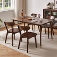 thumbnail image 3 of Solid Oak Dining Chairs Set of 2, Vintage Wooden Side Chairs for Farmhouse Kitchen or Restaurant, 3 of 9