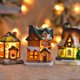 thumbnail image 3 of Regalo de Navidad, adorno de escritorio, casa pequeña de resina LED para decoración de fiesta de Navidad, 3 of 4