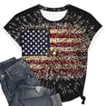 thumbnail image 3 of ZGRBOU 4Th of July Shirts for Womens Summer Printed Short Sleeve Crewneck Tops Casual American Flag Patriotic Shirt, 3 of 4
