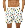 thumbnail image 2 of Luxalzxs Men's Beach Shorts Quick Dry 4.7 Inch Swim Trunks Yellow Pineapple Tropical Sports Running Swim Board Shorts with Pocket, 2 of 6
