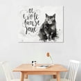 thumbnail image 2 of Nawypu  Typography and Quotes Wall Art Canvas Prints 'Cat Home Décor, ", Black, White, 2 of 4