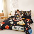 thumbnail image 4 of Erosebridal Kids Camping Camper 7-Piece Twin Bedding Sets,Cute Red Rustic Mushroom Bedding Comforter Set For Girls,Reversible black, 4 of 7