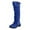 Blue, variant on Slouch Knee High Boots for Women 2025 Fall Winter Fashion Casual Buckles Suede Chunky Low Heel Wide Calf over The Knee Long Tall Dress Boots Orange Size 7.5