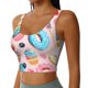 thumbnail image 2 of Fotbe Cupcakes and Donuts Sujetador Deportivo Largo sin Aros para Mujer con Almohadillas y Soporte Medio, Transpirable y Absorbente, Camiseta Tipo Chaleco o Tank Top-Small, 2 of 8