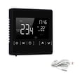 thumbnail image 1 of Jumpingount Termostato Controlador de temperatura digital Termorregulador Sensor interior Pantalla táctil Hogar Oficina Reemplazo montado Monitores de salud Negro, 1 of 6