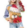 thumbnail image 2 of Christmas Tops for Kids Christmas Shirts Girls Boy Christmas Tops Christmas Children's Shirt Long Sleeved Pattern T-Shirt Printed Round Neck Short Top Suitable for Boys and Girls Aged 1-12 T-Shirts, 2 of 4