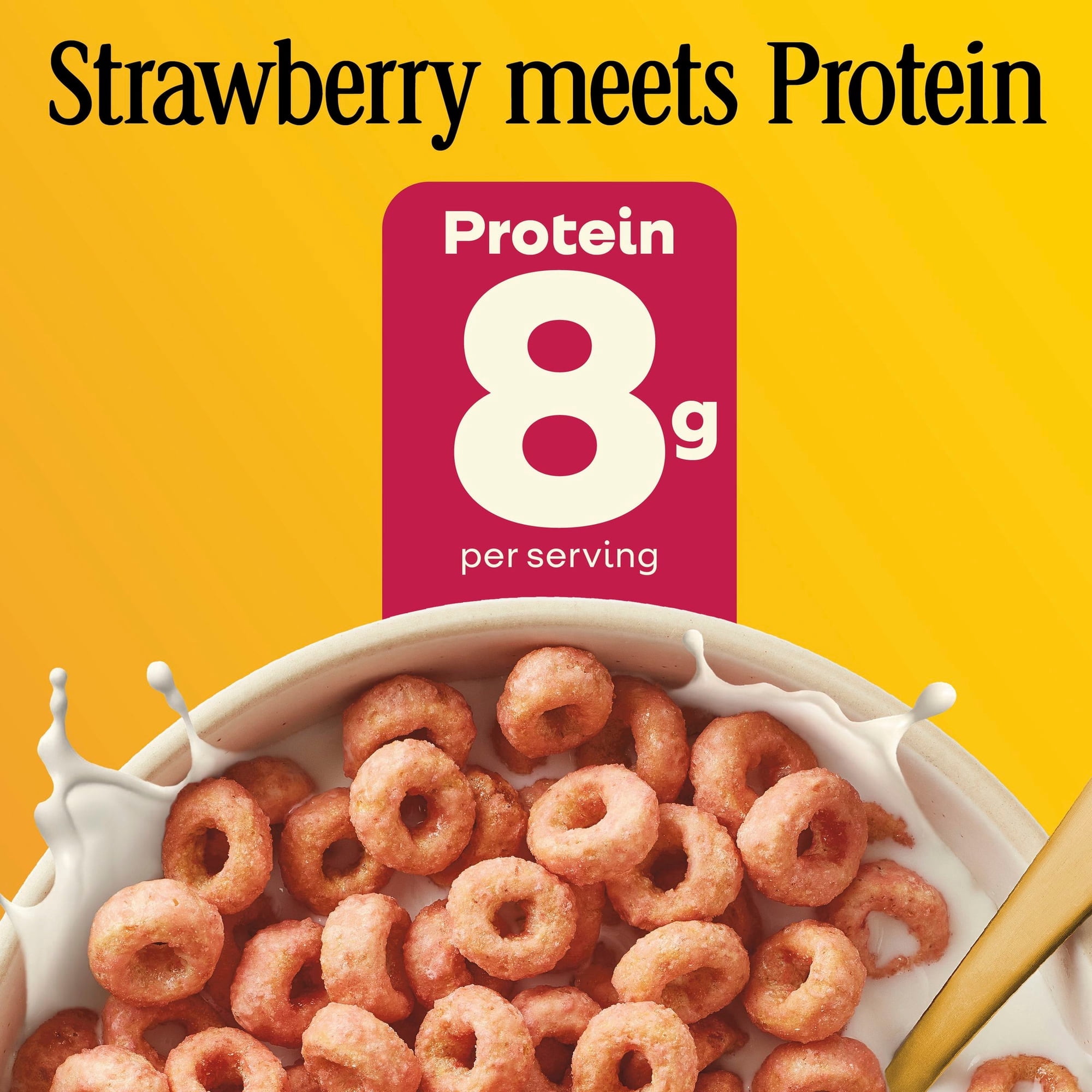Cheerios Protein Cereal, Strawberry, 8g Protein, Family Size