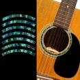 thumbnail image 1 of Pegatinas Con Incrustaciones Para Guitarras Acústicas - Roseta/Purfling Para Boca - Rayas - Verde Abulón, 1 of 1