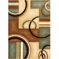 thumbnail image 2 of Well Woven Deco Rings Red Ivory Light Blue Geometric Modern Casual Area Rug Easy to Clean Stain Fade Resistant Shed Free Abstract Contemporary Color Block Boxes Lines Soft Living Dining Room Rug, 2 of 7