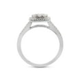 thumbnail image 5 of 1/2 ct. t.w Round Cut Lab Created Moissanite Diamond Split Shank Cushion Frame Engagement Ring For Women In 10K Solid White Gold (G-H Color, VVS1 Clarity, 0.50 Cttw)-8.5, 5 of 7