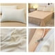 thumbnail image 4 of Juego de cama de 4 piezas de algodón lavado, color té con leche, 180x220 cm. Sábanas suaves y transpirables para mayor comodidad en dormitorios Rkxzt, 4 of 6