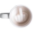 thumbnail image 1 of Middle Finger Ceramic Coffee Mug - Mug Tag Middle Finger Cup, Tea Cup, 1 of 3