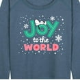 thumbnail image 3 of Peanuts - Snoopy Joy To The World - Women's Lightweight French Terry Long Sleeve Shirt, 3 of 6
