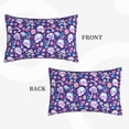 thumbnail image 2 of Sikiie mushroom rainbow Skull cartoon Print Plush Pillow Cover, Wrinkle-proof and Stain-resistant Pillow Protector without Pillow Core, Home Decoration-20"x30", 2 of 6