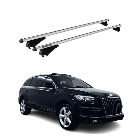 OMAC Top Roof Racks Cross Bars for Audi Q7 2007-2015 Black Aluminium 2Pcs