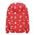 thumbnail image 5 of UngA Christmas Hoodie Women Drawstring Zip Up Cute Hoodies Fall Jacket Oversized Casual Sweatshirts with Pocket Christmas Sweatshirt for Women,XXXL, 5 of 7
