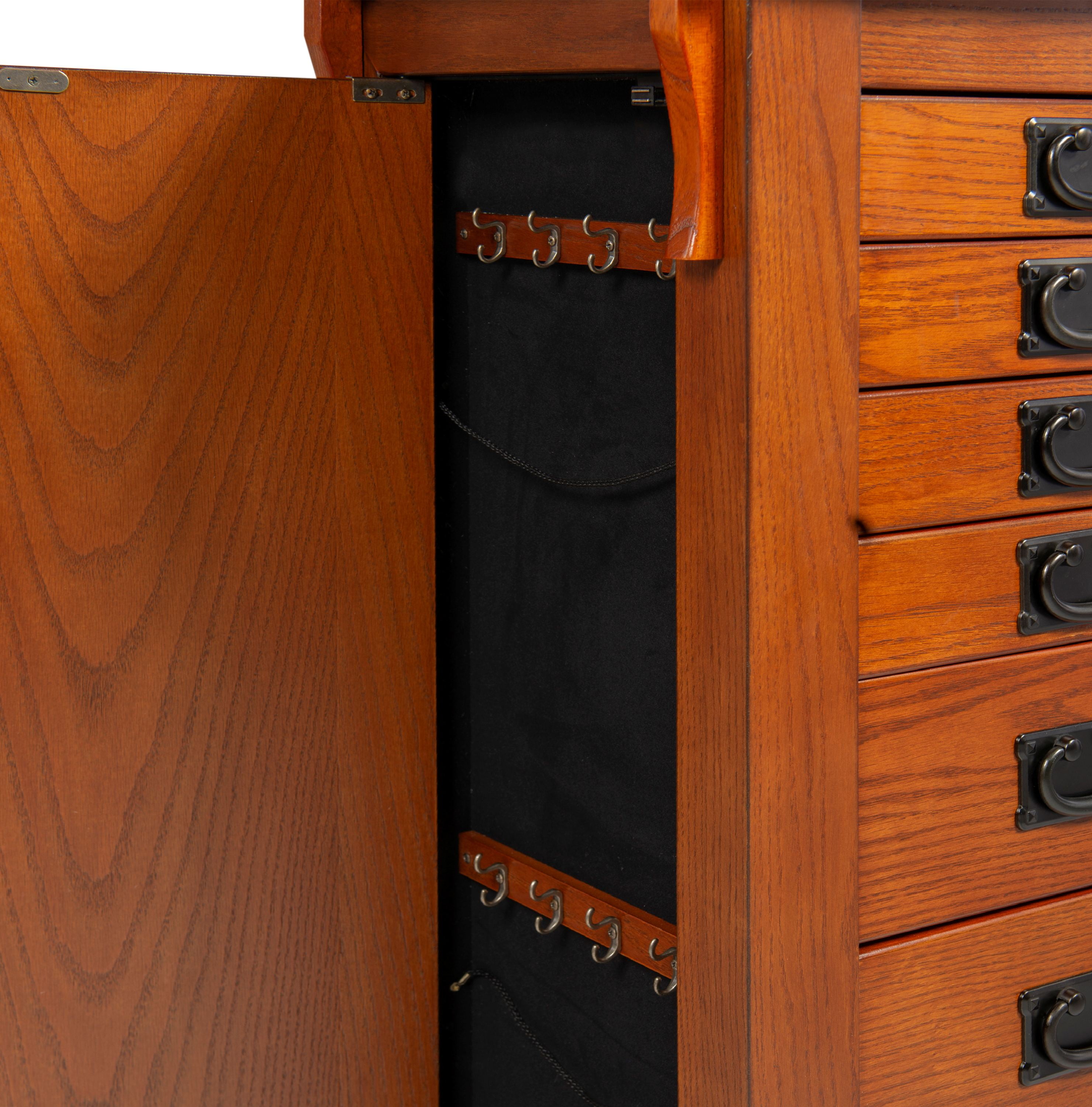 Powell Anna Lee Jewelry Armoire, Oak