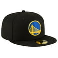 thumbnail image 3 of Men's New Era Black Golden State Warriors 59FIFTY Fitted Hat, 3 of 4