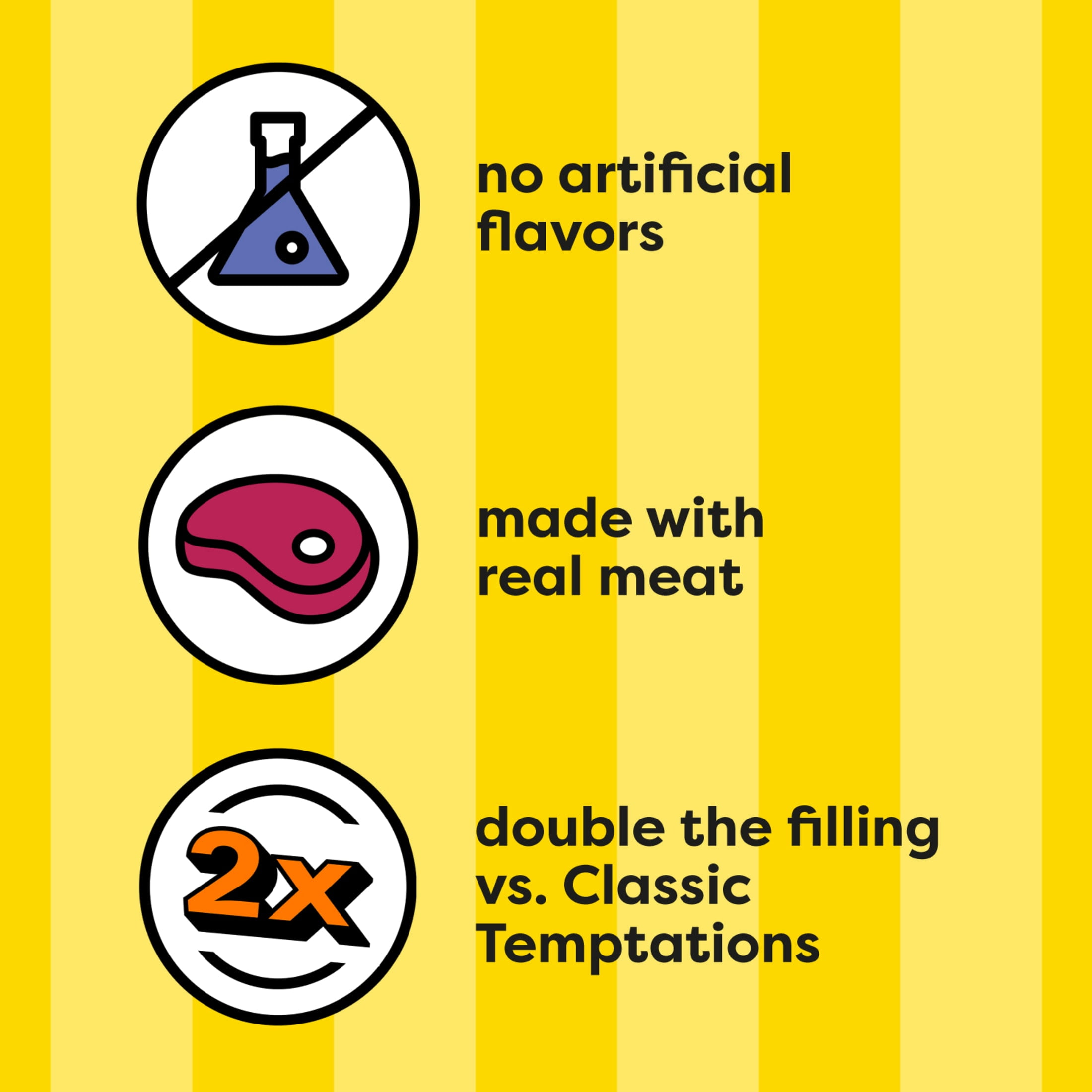 Temptations Tender Fills Roasted Chicken Flavor Crunchy And Soft Adult Treats For Cats, 4.6 Oz Pouch