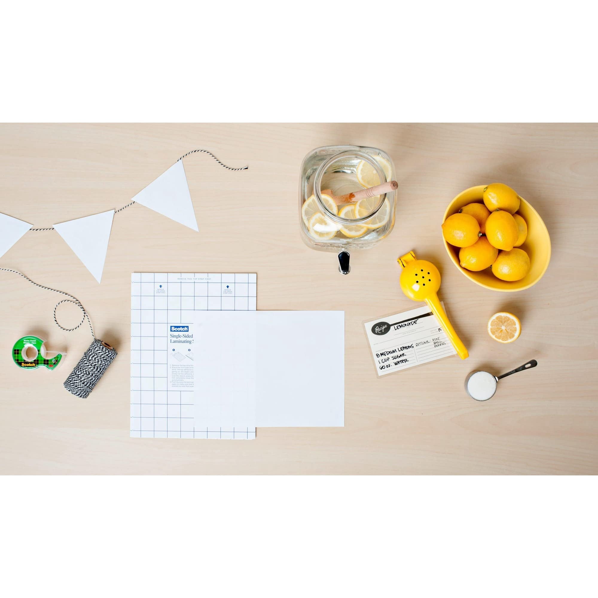 Scotch 9 x 12 Inches Laminating Sheets Letter Size Single Sided, 50 Pouches (SF854-1B)