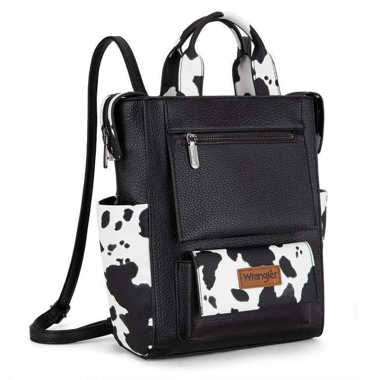 Wrangler Women's Convertible Backpack, Vegan Leather Black photo 5