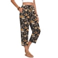 thumbnail image 5 of Fantaslook Womens Capri Pants Drawstring Casual Palazzo Trousers with Pockets Loose Floral Lounge Pants Pajama Bottoms, 5 of 10