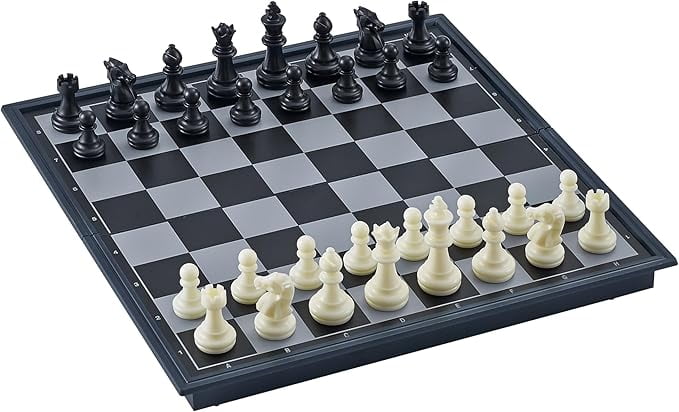 Tradeopia Magnetic Classics – 10 Inch Magnetic 3 in 1 Chess Checkers & Backgammon Game