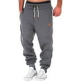 thumbnail image 1 of Faithtur Men Athletic Pants, Elastic Waist Drawstring Trousers Fall Casual Pants with Pockets, 1 of 5