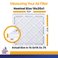 thumbnail image 2 of Filter King 16x20x1 Air Filter | 4-PACK | MERV 13 HVAC Pleated A/C Furnace Filters | MADE IN USA | Actual Size: 15.5 x 19.5 x .75", 2 of 5