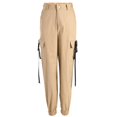 thumbnail image 7 of Sngxgn Pants for Women Solid Cargo Pants Trousers Jogger Pocket Ladies Long Trousers(Khaki,L), 7 of 7