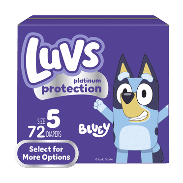 Luvs Platinum Protection Baby Diapers, Size 5 (27  lbs), 72 Count
