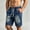 Blue(New), variant on PNTUTB Men's Denim Shorts Casual Solid-Color Washed Loose Comfortable Shorts Elastic Waistband Drawstring Stylish Versatile Denim Shorts with Pockets