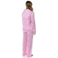 thumbnail image 4 of Barbie Women's Doll Logo Tossed Sleep Collared Button Down Long-Sleeve Pajama Set, 4 of 7